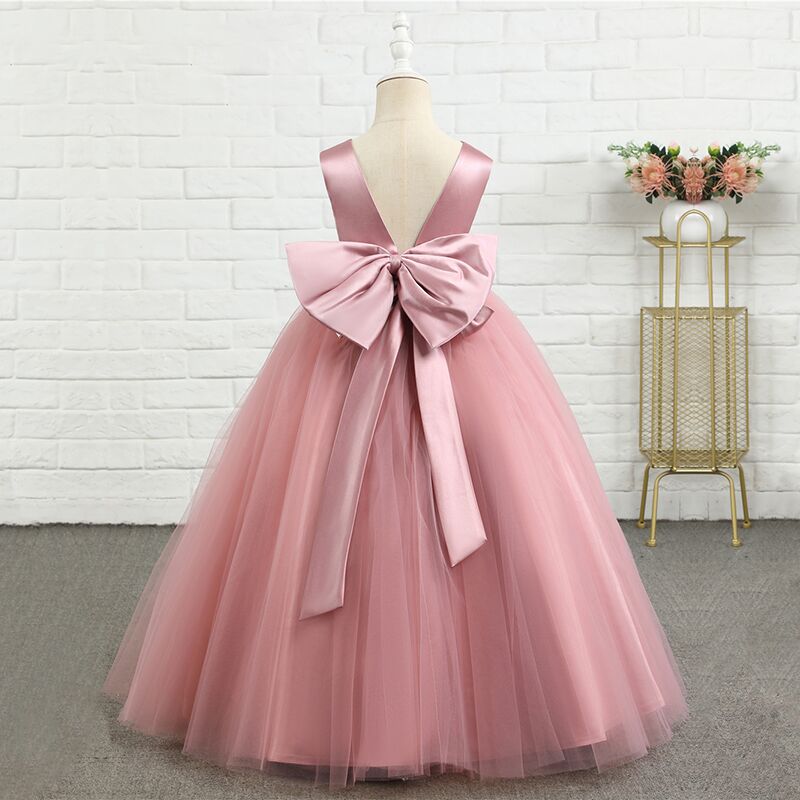 Elegant Girl Bow Dress - Cute As A Button Boutique