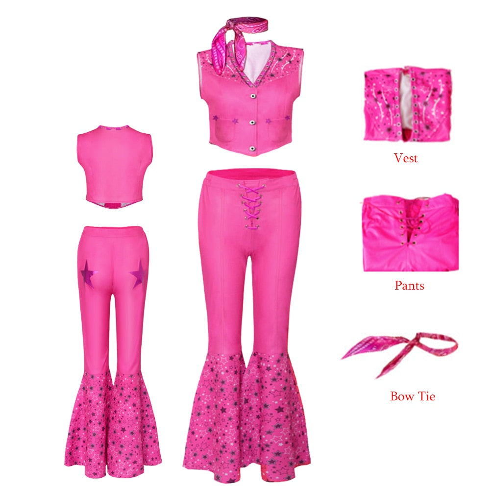 New Movies Halloween Girls Barbie Costume Party Vintage Pink Clothing Set - Cute As A Button Boutique