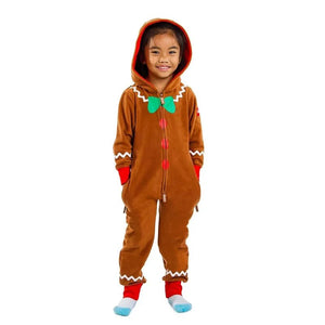 Unisex Girls Boys Gingerbread Jumpsuit Kids Cute Cookie Onesie Christmas - Cute As A Button Boutique