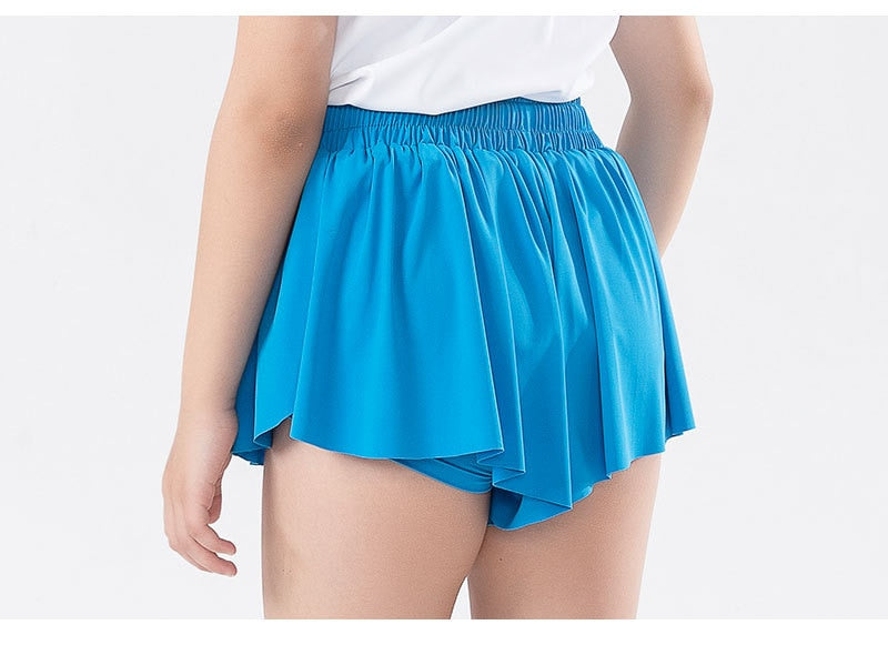 Girls Flowy Shorts Butterfly Shorts With Pocket 2 in 1 Athletic Shorts Cute As A Button Boutique