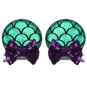 Ears Bow Hair Clips - Cute As A Button Boutique