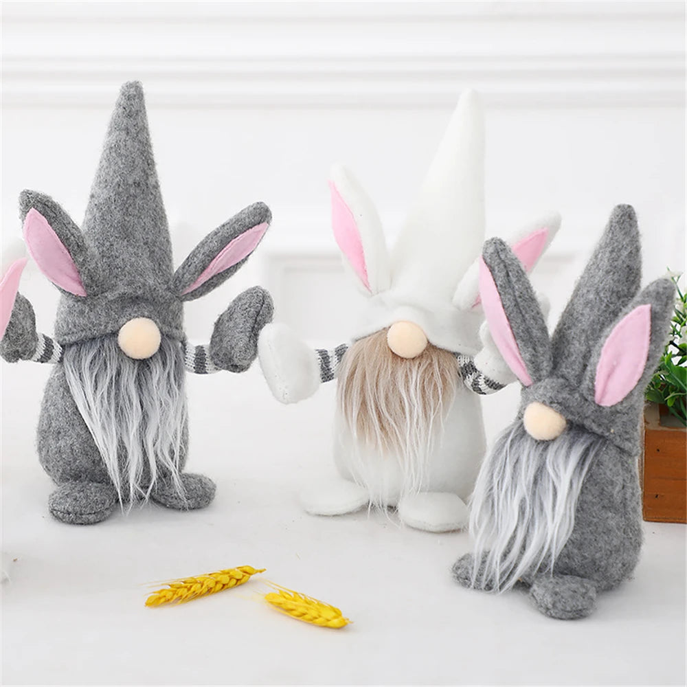 New Easter Gnome Rabbit Doll Handmade Home Decoration