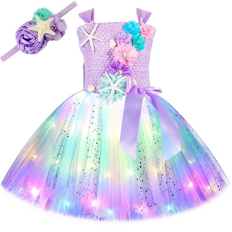 Mermaid Dress for Girls LED - Cute As A Button Boutique