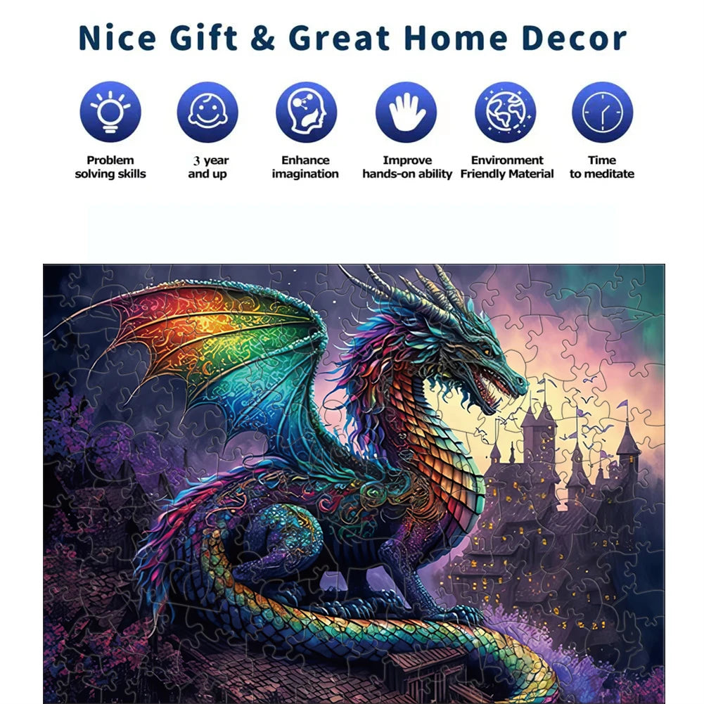 Wooden Puzzle Mysterious Dragon Wooden Puzzle Creative Gift To Develop The Brain