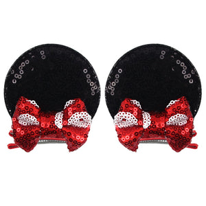 Ears Bow Hair Clips - Cute As A Button Boutique