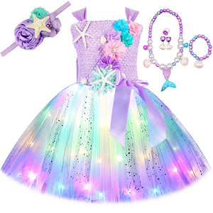 Mermaid Dress for Girls LED - Cute As A Button Boutique