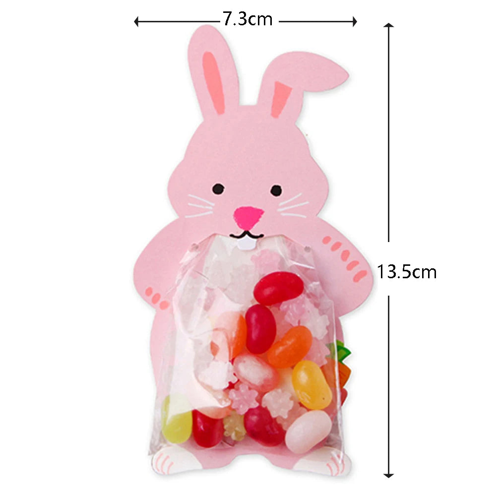 10/20Pcs Easter Bunny Candy Bags Gift Bags  Easter Decoration