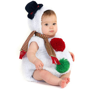 Christmas Clothes Baby Snowman Romper - Cute As A Button Boutique