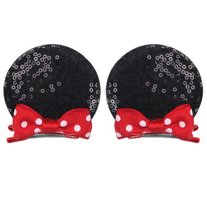 Ears Bow Hair Clips - Cute As A Button Boutique