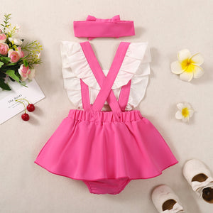 Infant/Toddler Fashion Pink Dress Including Hair Accessories - Cute As A Button Boutique