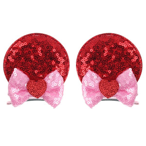 Ears Bow Hair Clips - Cute As A Button Boutique