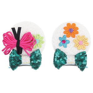 Ears Bow Hair Clips - Cute As A Button Boutique