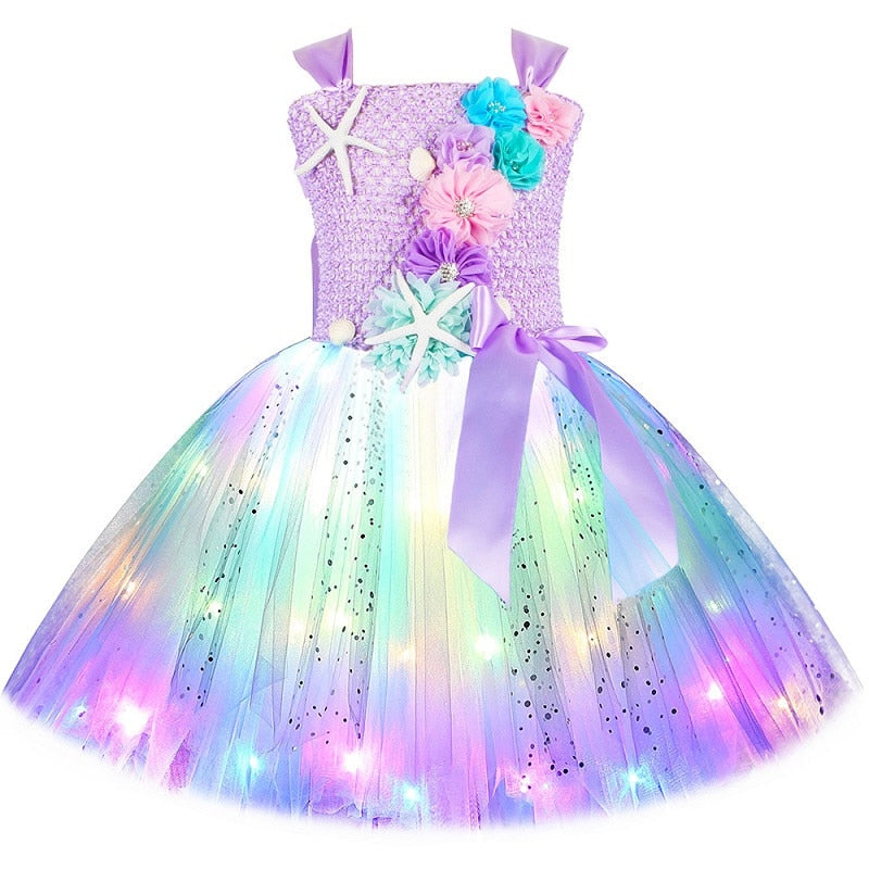 Mermaid Dress for Girls LED - Cute As A Button Boutique