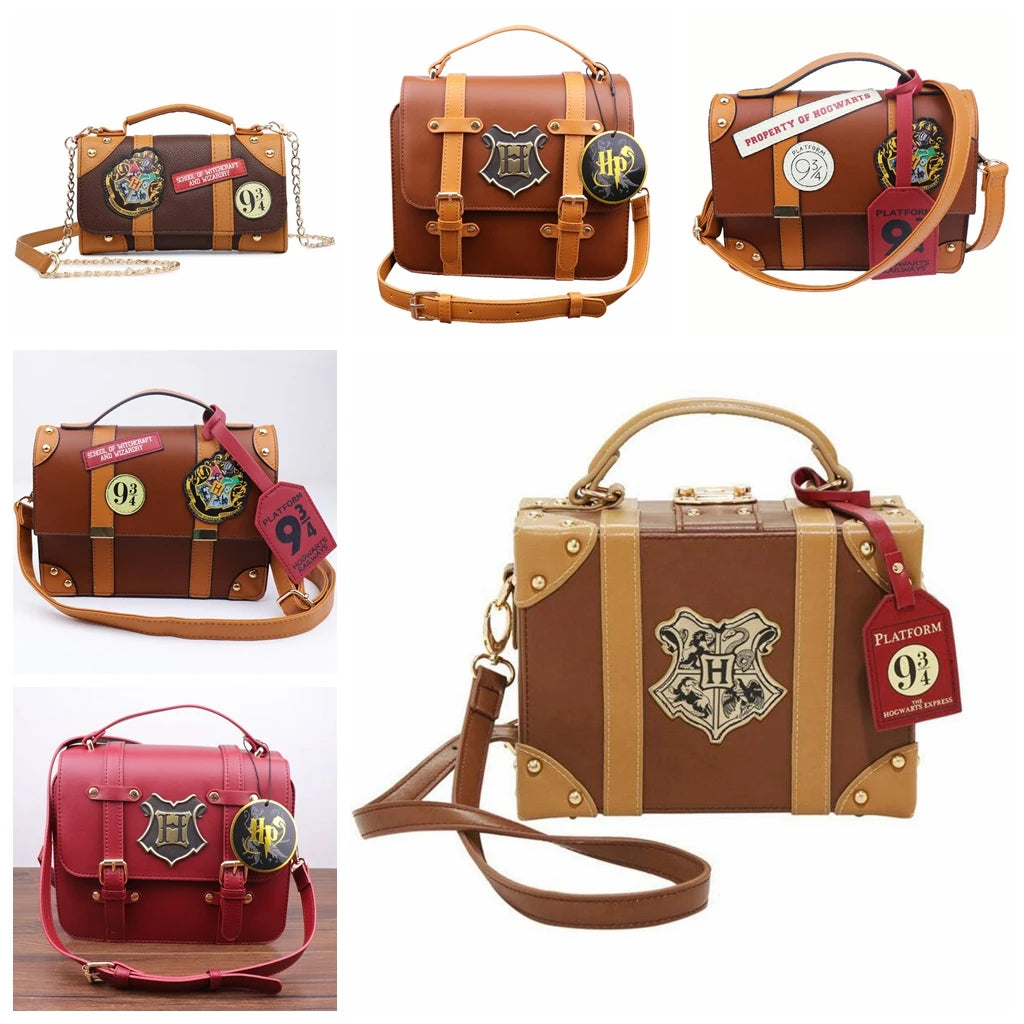 Harry Potter Hogwarts Magic School Handbag Shoulder Bags Leather Purse