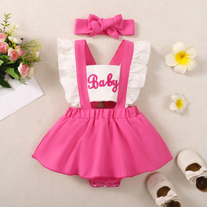 Infant/Toddler Fashion Pink Dress Including Hair Accessories - Cute As A Button Boutique