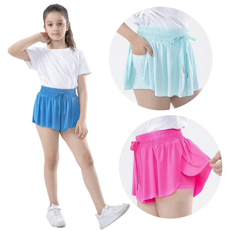 Little girls athletic shorts online