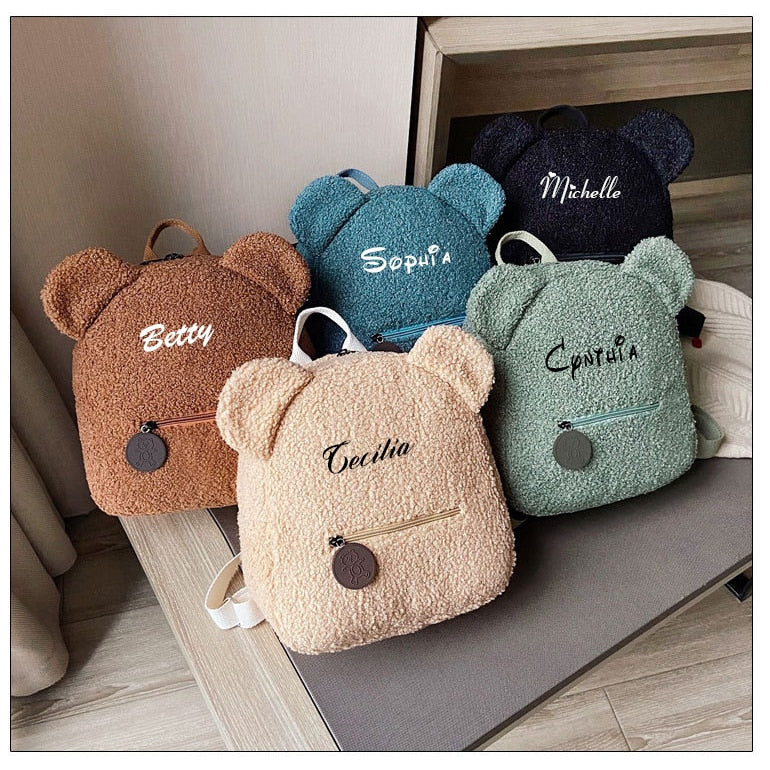 Cute Bear Pattern Backpack Plush - Cute As A Button Boutique