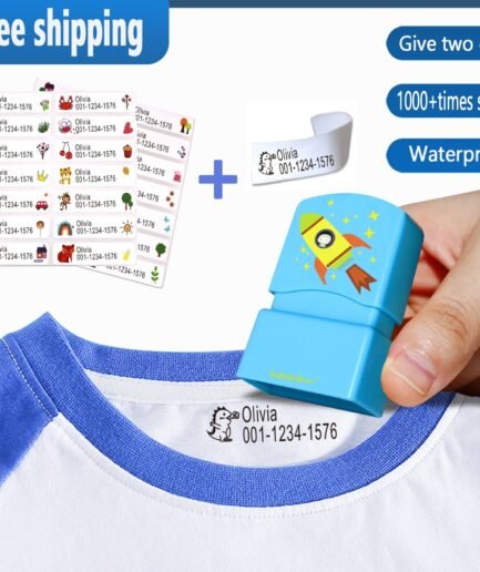 Custom Name Stamp for Baby Teachers Kids Children's Clothing Waterproof Not Faded - Cute As A Button Boutique