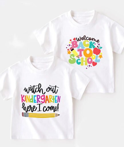 Back To School Shirt Colorful Print Watch Out Kindergarten