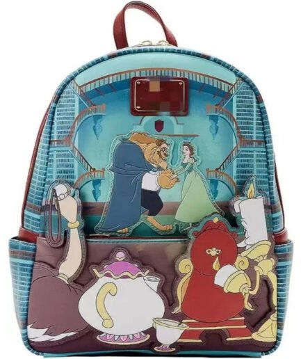 Disney Beauty and The Beast Cute Kids Backpack Leather