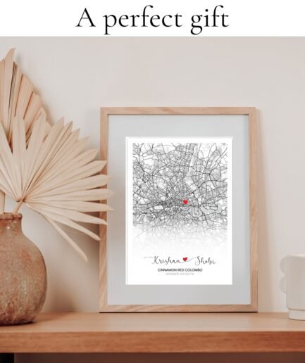 Custom Map Location DIGITAL DOWNLOAD, Where We Met Map,  Valentine's Day Gift, Gift For Couples, Anniversary Gift